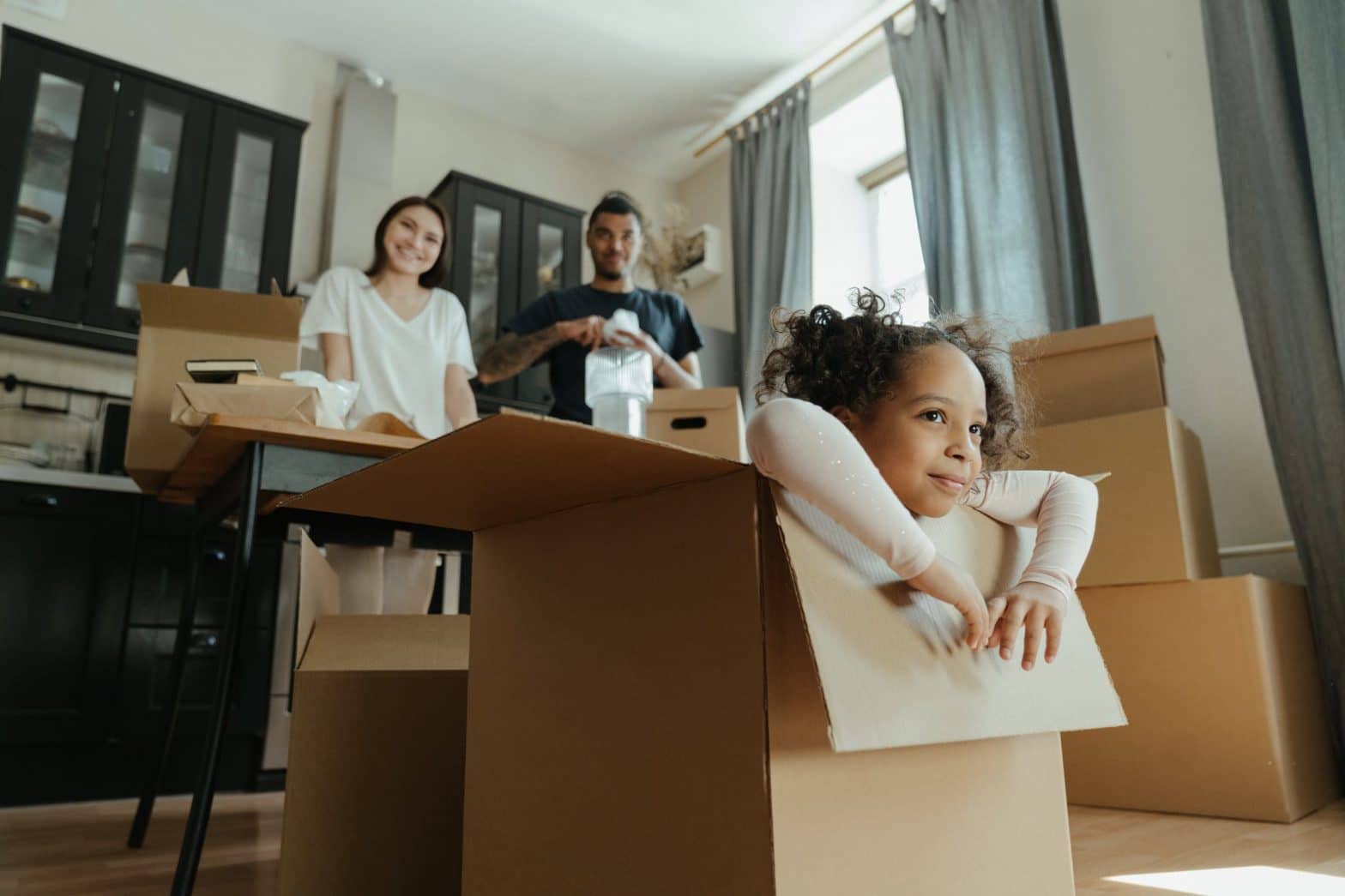 Famille en déménagement